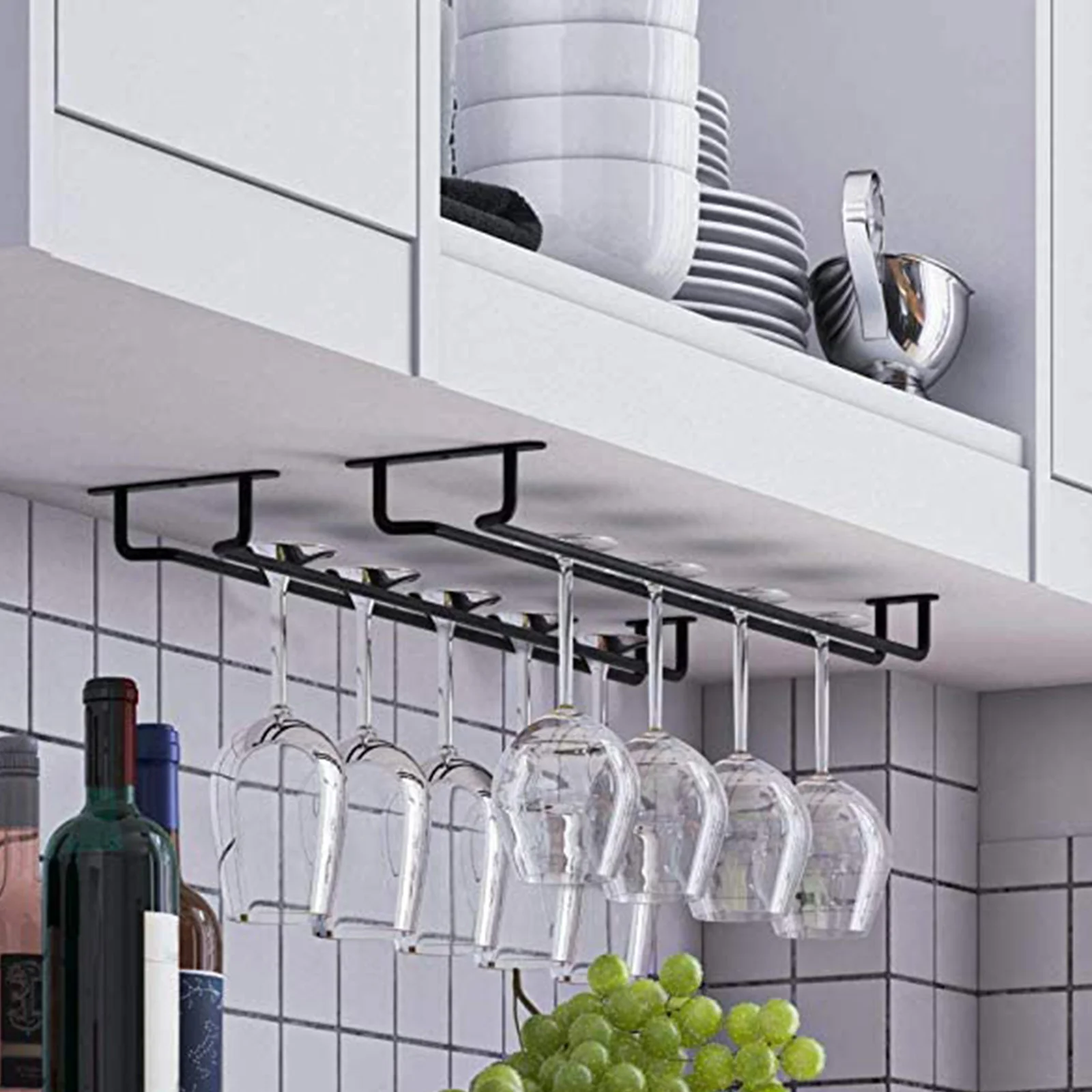 14-Inch Black Wine Glass Rack Glass Holder Hanging Bar Hanger Shelf Stemware Rack Hanging For Cabinet Kitchen Bar
14-Inch Black Wine Glass Rack Glass Holder Hanging Bar Hanger Shelf Stemware Rack Hanging For Cabinet Kitchen Bar