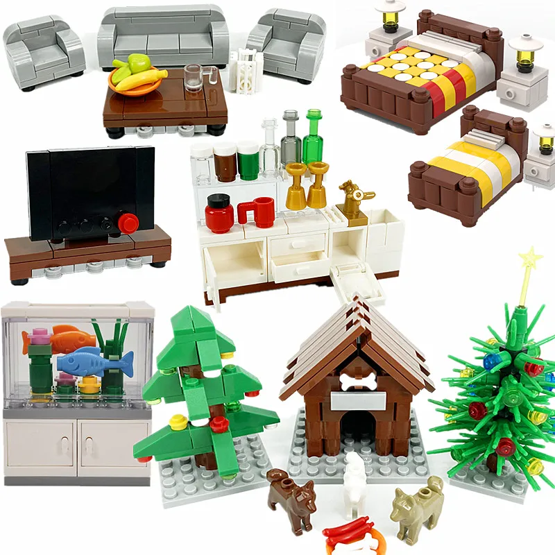 Locking City MOC Blocks Creative Bricks Bed TV Sofa Computer Furniture DIY Set Friend Building Blocks Toys for Children Juguetes
Locking City MOC Blocks Creative Bricks Bed TV Sofa Computer Furniture DIY Set Friend Building Blocks Toys for Children Juguetes