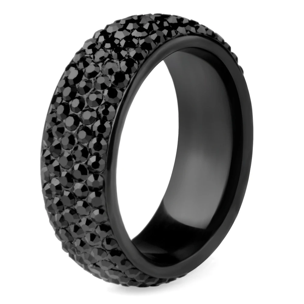 Arc Stainless Steel Crystal Women's Ring Full Size Black White Crystal Bling Engagement Wedding Ring For Men Women Jewelry Gift
Arc Stainless Steel Crystal Women's Ring Full Size Black White Crystal Bling Engagement Wedding Ring For Men Women Jewelry Gift
