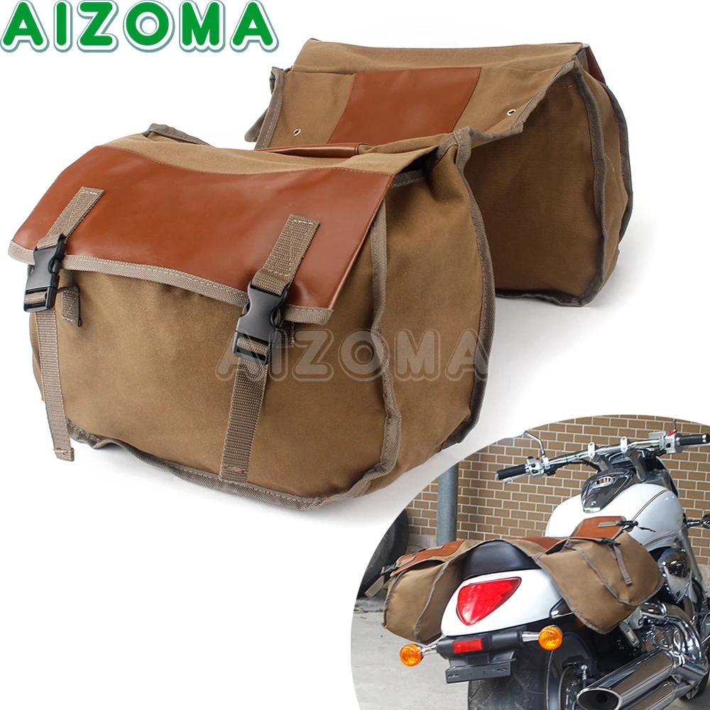 Retro Motorcycle Outdoor Saddle Bag Motorbike Side Back Pack Saddlebags Canvas Leather Luggage Large Capacity Storage ToolBag
Retro Motorcycle Outdoor Saddle Bag Motorbike Side Back Pack Saddlebags Canvas Leather Luggage Large Capacity Storage ToolBag