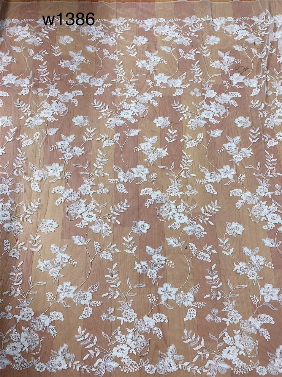 African Net Lace Embroidered Beaded Lace Fabric with Sequins For Wedding dress 10 yards/Lot
African Net Lace Embroidered Beaded Lace Fabric with Sequins For Wedding dress 10 yards/Lot