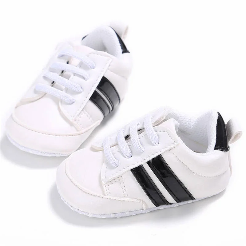 Boy Girl Classical Stripe White Sport Shoes Baby Shoes Toddler First Walker Soft Sole PU Leather Multi-Color Crib Baby Moccasins
Boy Girl Classical Stripe White Sport Shoes Baby Shoes Toddler First Walker Soft Sole PU Leather Multi-Color Crib Baby Moccasins