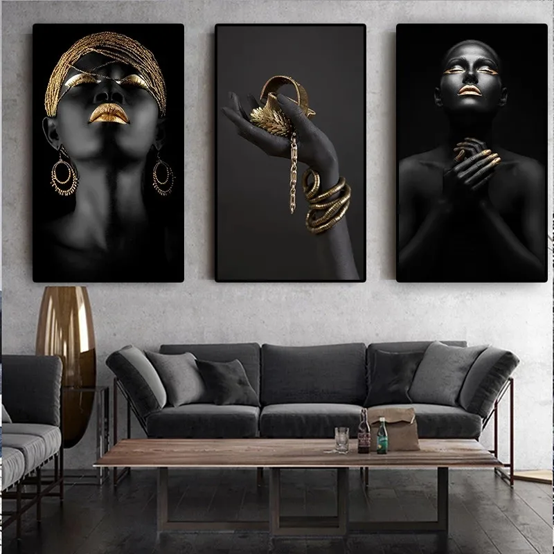 3 Panels Black Hand African Nude Contemplator Woman Oil Painting on Canvas Posters and Prints Wall Art Picture for Living Room
3 Panels Black Hand African Nude Contemplator Woman Oil Painting on Canvas Posters and Prints Wall Art Picture for Living Room