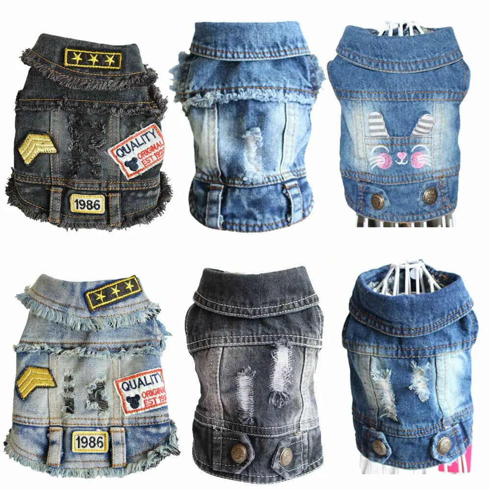 Classic Small Dogs Denim Jacket Vest Denim Puppy Cat Jeans Coat Pet Clothes for Chihuahua Shih Tzu Dog Jeans Vest Cat Costume
Classic Small Dogs Denim Jacket Vest Denim Puppy Cat Jeans Coat Pet Clothes for Chihuahua Shih Tzu Dog Jeans Vest Cat Costume