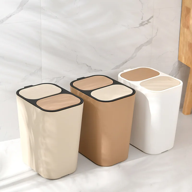2021 creative simple household kitchen living room hand-press trash can push-type double-lid sortable plastic trash can
2021 creative simple household kitchen living room hand-press trash can push-type double-lid sortable plastic trash can