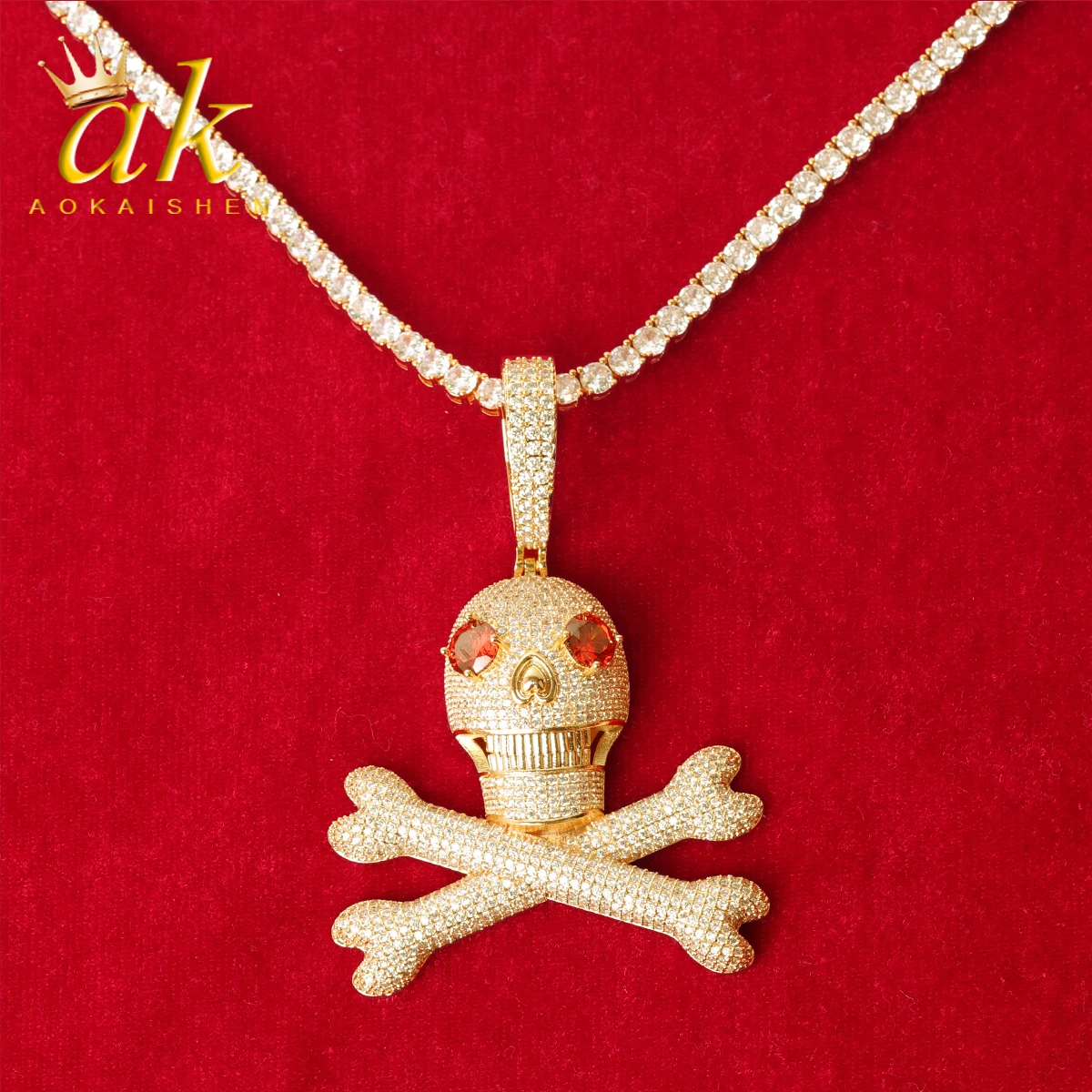 Aokaishen Anime Skull Necklace Pendant Gold Color Chain for Men Hip Hop Jewelry 2021 Trend
Aokaishen Anime Skull Necklace Pendant Gold Color Chain for Men Hip Hop Jewelry 2021 Trend
