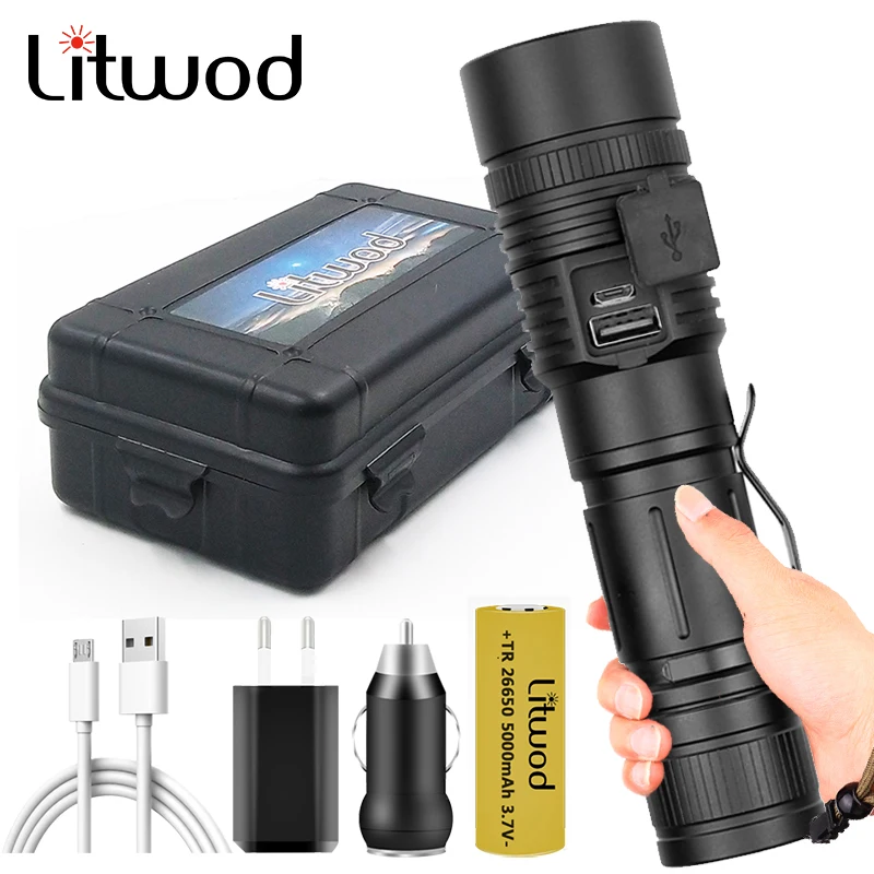 Xhp50 Power Bank Led Flashlight Rechargeable 18650 26650 Battery Zoom Activity Adjustable Bulbs Torch Light Litwod for Outdoor
Xhp50 Power Bank Led Flashlight Rechargeable 18650 26650 Battery Zoom Activity Adjustable Bulbs Torch Light Litwod for Outdoor