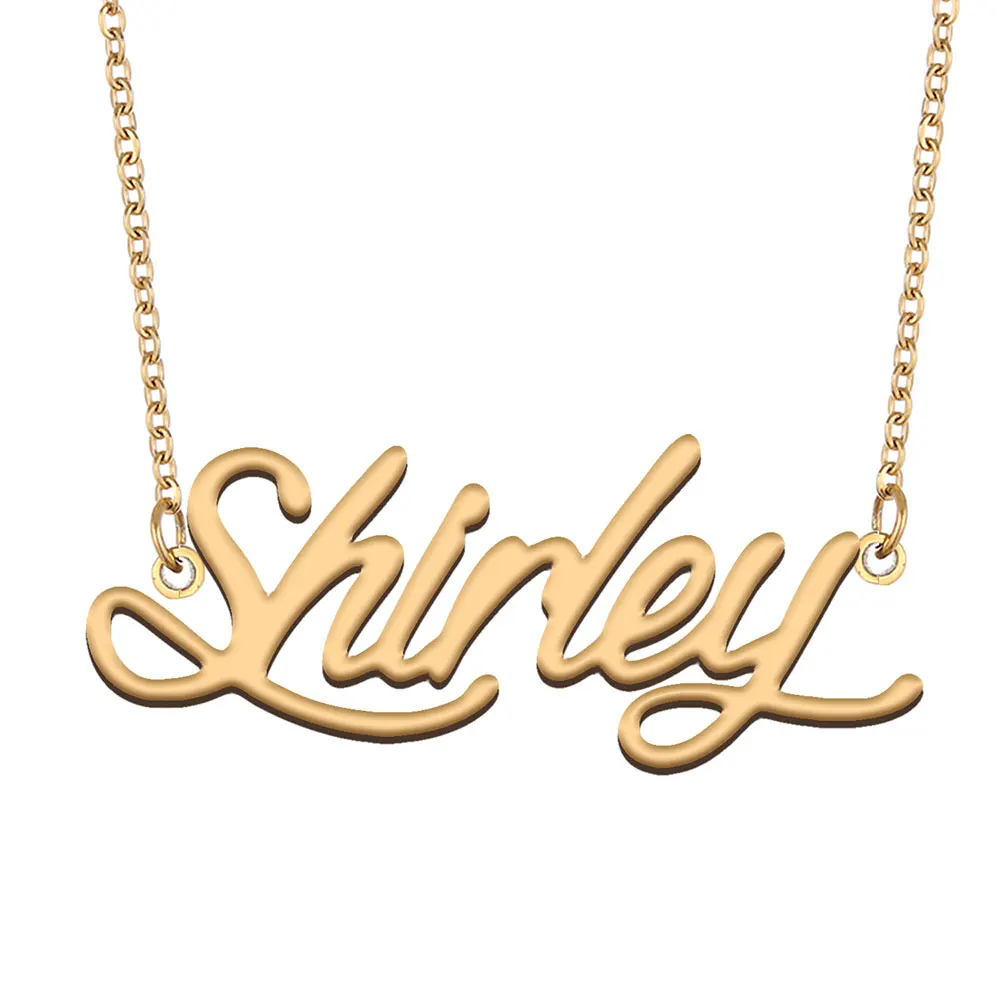 Ожерелье с именем Shirley для женщин, персонализированные ювелирные изделия из нержавеющей стали с золотым покрытием, женский подарок для матери или девушки
Ожерелье с именем Shirley для женщин, персонализированные ювелирные изделия из нержавеющей стали с золотым покрытием, женский подарок для матери или девушки