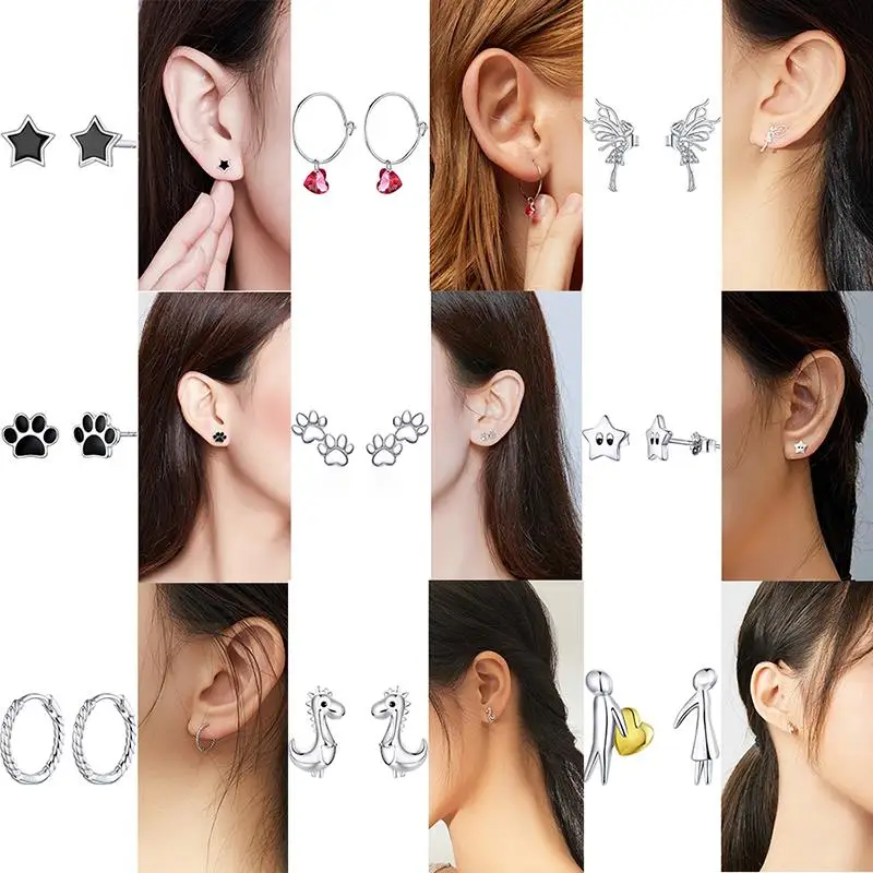 WOSTU 20 types Authentic 925 Sterling Silver Stackable Daisy Stud Earrings For Woman Clear CZ Floral Flower Earring Jewelry
WOSTU 20 types Authentic 925 Sterling Silver Stackable Daisy Stud Earrings For Woman Clear CZ Floral Flower Earring Jewelry
