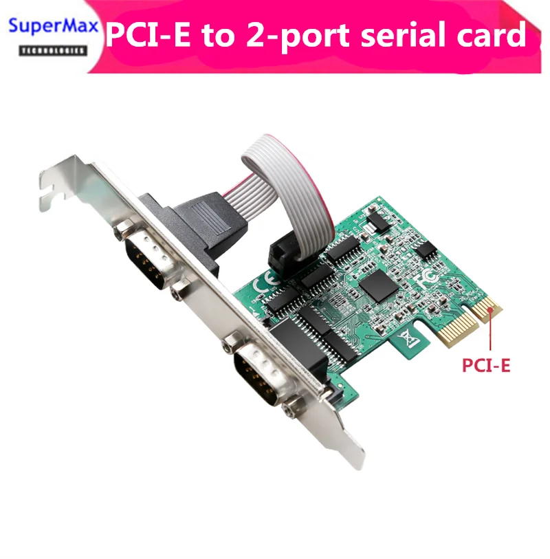 PCI-E to 2-port RS232 serial card pcie to COM 9-pin industrial control serial port expansion card AX99100 chip multi-system
PCI-E to 2-port RS232 serial card pcie to COM 9-pin industrial control serial port expansion card AX99100 chip multi-system