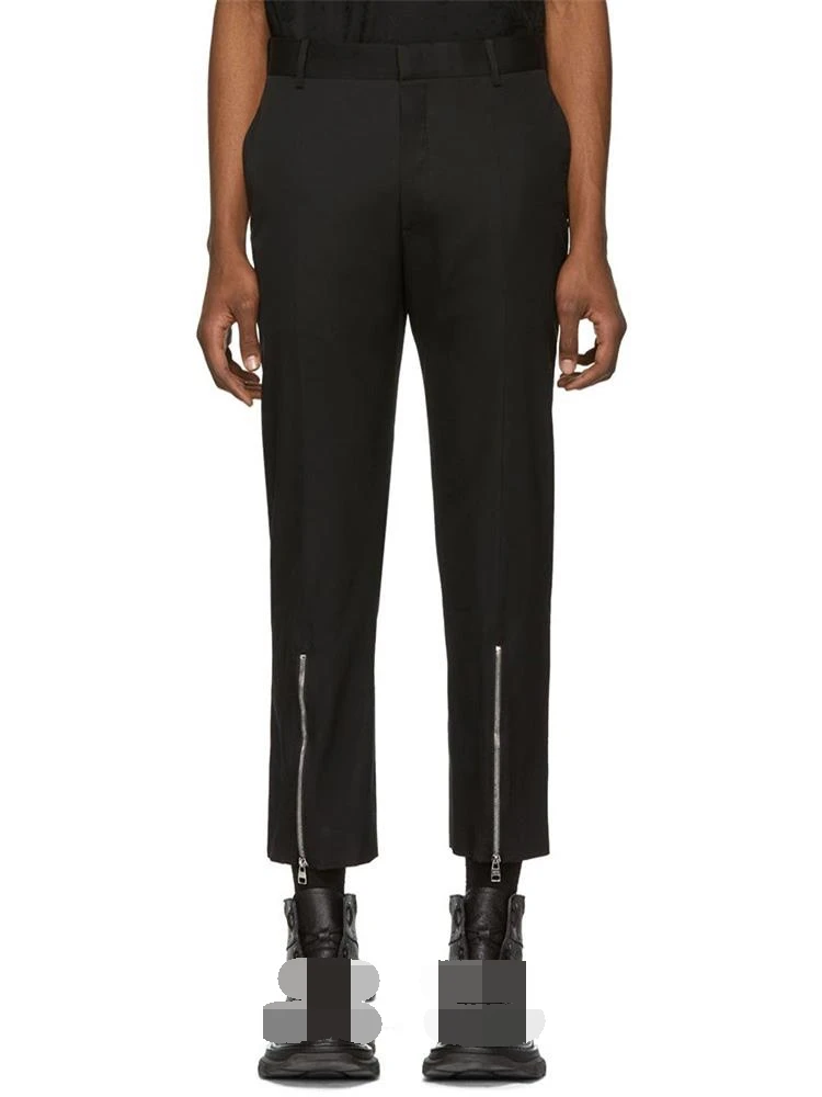 Men's new summer leisure nine - cent zipper splicing slim nine - cent pants slim stage style clothing
Men's new summer leisure nine - cent zipper splicing slim nine - cent pants slim stage style clothing