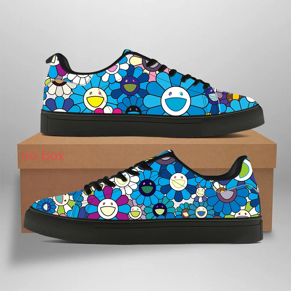 Noisydesigns Spring Autumn Men's New Black White Shoes Smiley Flower Print Women's Leather Lace-up Sneakers Casual
Noisydesigns Spring Autumn Men's New Black White Shoes Smiley Flower Print Women's Leather Lace-up Sneakers Casual