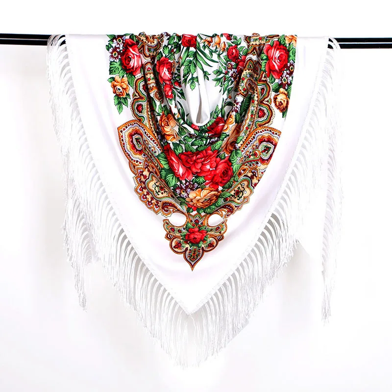 Triangle Scarf Winter Thermal Russian Retro Print for Women Luxury Tassel Kerchief Floral Warm Thickened Scarf Shawl Bandanna
Triangle Scarf Winter Thermal Russian Retro Print for Women Luxury Tassel Kerchief Floral Warm Thickened Scarf Shawl Bandanna