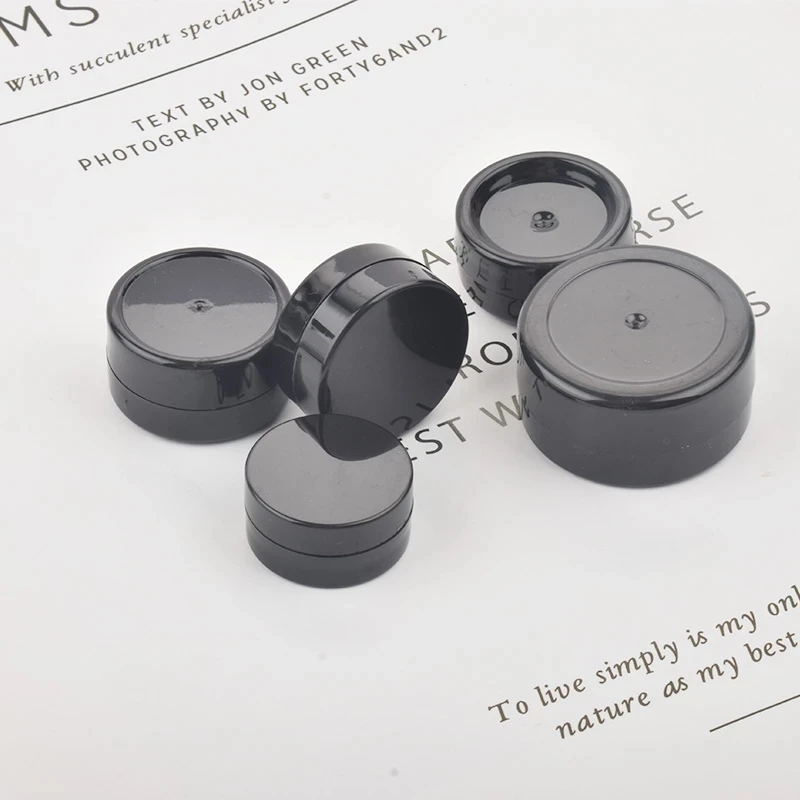 50pcs Travel Portable Small 1g 2g 3g 5g 10g 20g Plastic Black Cream Jar Pot Box Nail Art Cosmetic Bead Storage Container
50pcs Travel Portable Small 1g 2g 3g 5g 10g 20g Plastic Black Cream Jar Pot Box Nail Art Cosmetic Bead Storage Container