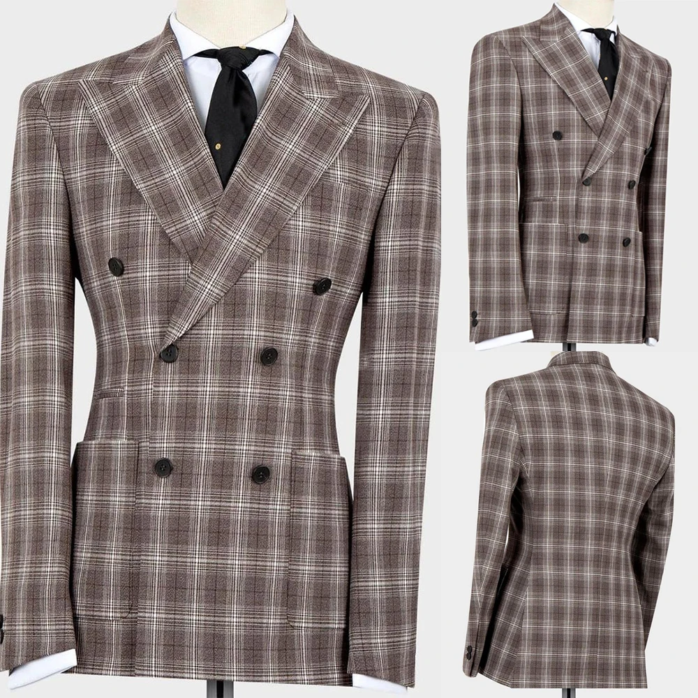 Vintage Handsome Check Men Tuxedos Classic New Plaid Double Breasted Blazer Casual Daily Party Business Wedding Jacket 1 Piece
Vintage Handsome Check Men Tuxedos Classic New Plaid Double Breasted Blazer Casual Daily Party Business Wedding Jacket 1 Piece