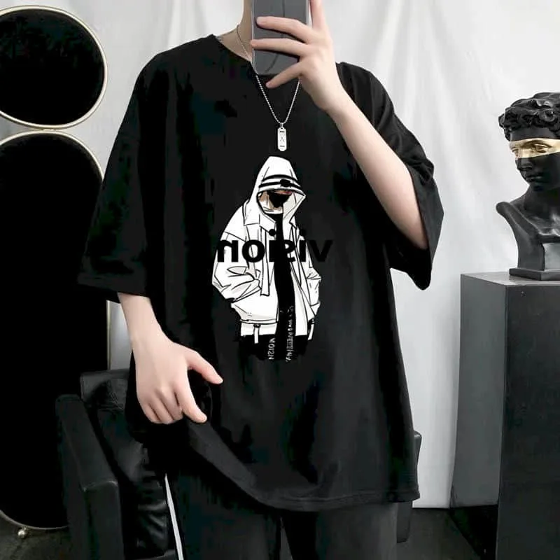 Summer loose young students short-sleeved T-shirt male large size Oversize t-shirt men women Hip Hop Streetwear
Summer loose young students short-sleeved T-shirt male large size Oversize t-shirt men women Hip Hop Streetwear