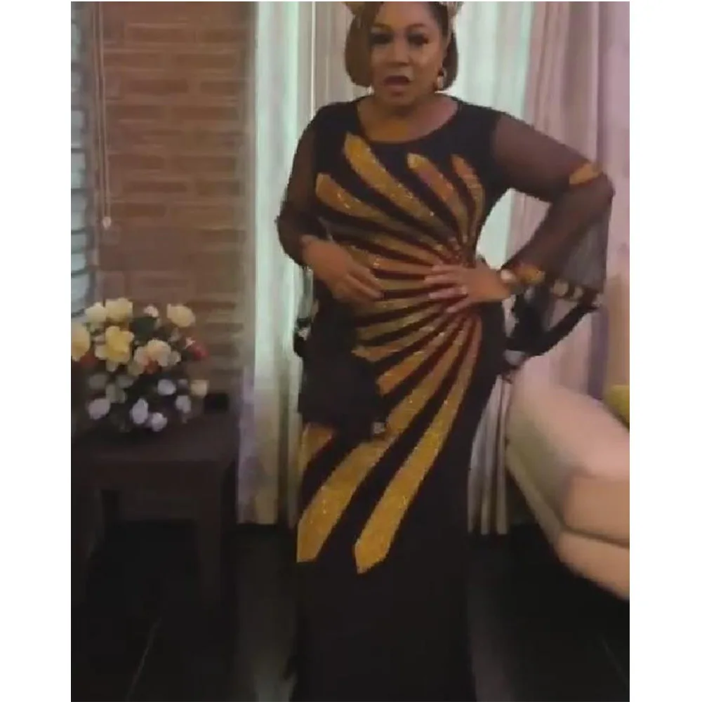 Black Elasticity New African Dashiki Flowers Pattern Print Dress Long Sleeve Casual African Dresses For Women Africa Clothing
Black Elasticity New African Dashiki Flowers Pattern Print Dress Long Sleeve Casual African Dresses For Women Africa Clothing