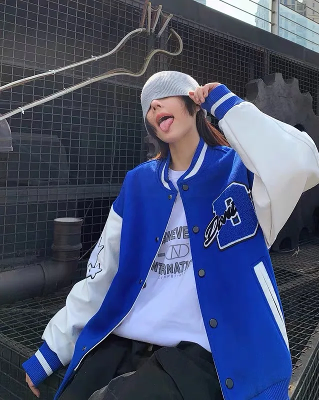 2021 baseball uniform jacket female new high-quality streetwear loose couple retro clothes men and women oversized jacket
2021 baseball uniform jacket female new high-quality streetwear loose couple retro clothes men and women oversized jacket