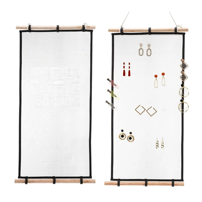 Earring Organizer Holder Wall Earring Holder Display Hanging Jewelry Organizer for Women Girls Wooden & Mesh 23.6x11.8in
Earring Organizer Holder Wall Earring Holder Display Hanging Jewelry Organizer for Women Girls Wooden & Mesh 23.6x11.8in