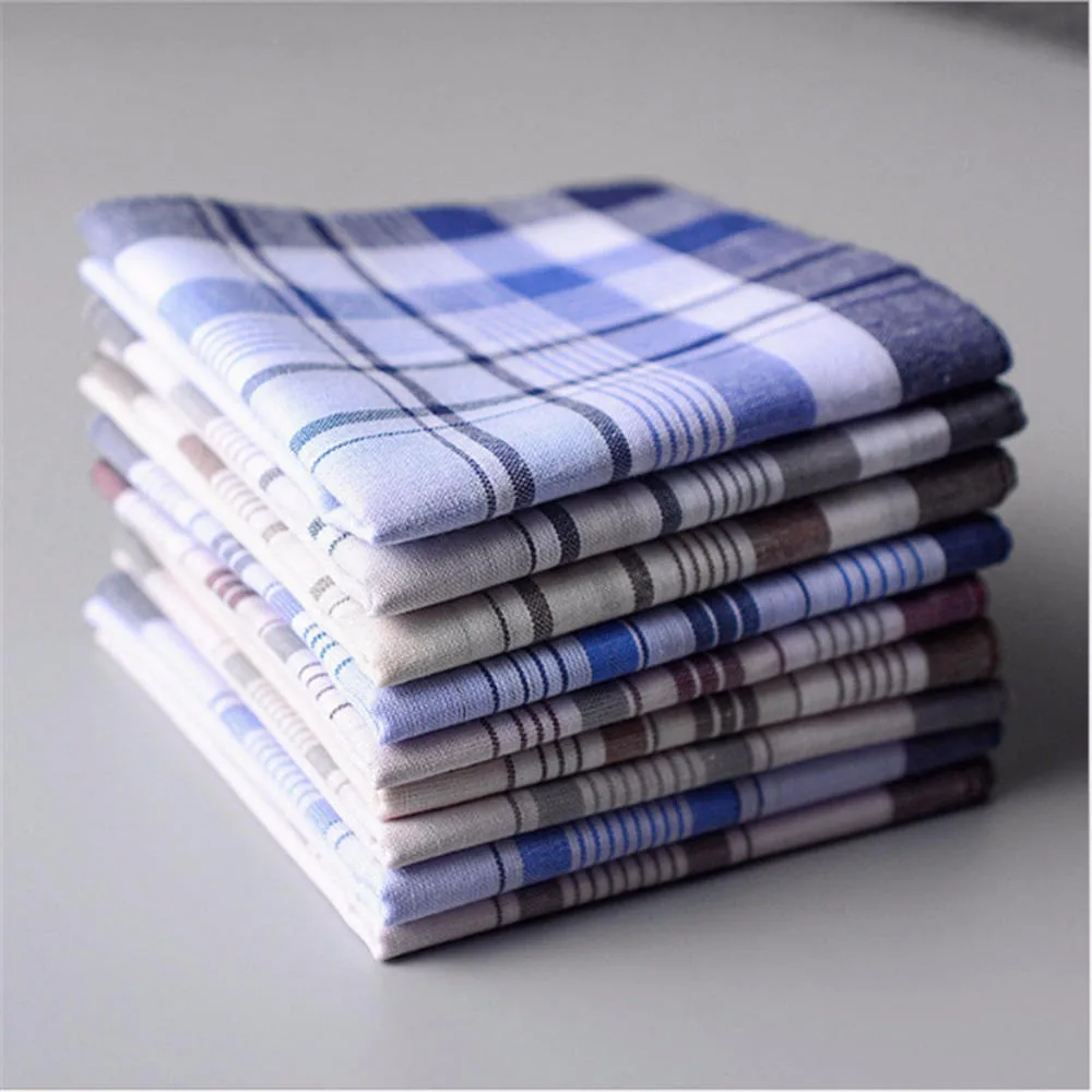 1pc Square Plaid Stripe Handkerchiefs Men Classic Vintage Pocket Pocket Cotton Towel For Wedding Party 38*38cm Random Color New
1pc Square Plaid Stripe Handkerchiefs Men Classic Vintage Pocket Pocket Cotton Towel For Wedding Party 38*38cm Random Color New