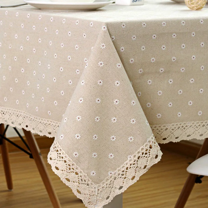 Flower Pattern Tablecloth Linen Cotton Table Cloth with Lace Dining Table Cover B99
Flower Pattern Tablecloth Linen Cotton Table Cloth with Lace Dining Table Cover B99