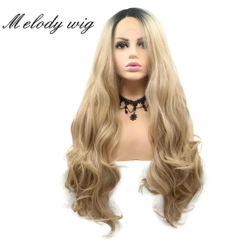 Melody Synthetic Lace Front Wigs Dark Root Ombre Blonde Brown Heat Resistant Long Body Wave for Women Natural Looking Daily Wig
Melody Synthetic Lace Front Wigs Dark Root Ombre Blonde Brown Heat Resistant Long Body Wave for Women Natural Looking Daily Wig