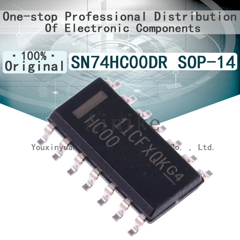 10/Pcs New Original 74HC00 74HC00D SN74HC00DR SOP-14 Four-channel 2-input logic IC chip
10/Pcs New Original 74HC00 74HC00D SN74HC00DR SOP-14 Four-channel 2-input logic IC chip