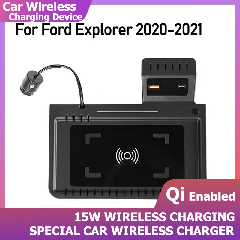 Быстрая USB-зарядка для Ford Explorer 2020 2021, автомобильные аксессуары, беспроводное зарядное устройство 15 Вт, автомобильное зарядное устройство
Быстрая USB-зарядка для Ford Explorer 2020 2021, автомобильные аксессуары, беспроводное зарядное устройство 15 Вт, автомобильное зарядное устройство