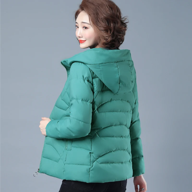 Hooded Down Cotton Jacket Winter Women Parka 2021 New Short Padded Jackets Thick Zipper Overcoat Parka Outwear Female Coat 4XL
Hooded Down Cotton Jacket Winter Women Parka 2021 New Short Padded Jackets Thick Zipper Overcoat Parka Outwear Female Coat 4XL