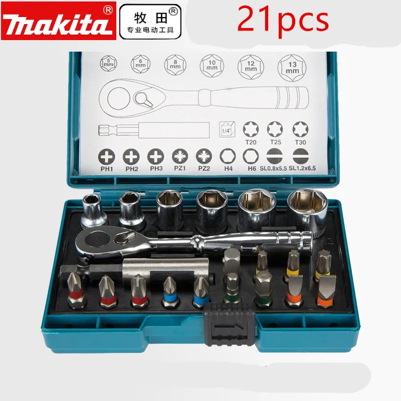 Makita B-54081 Ratchet And Bit-Set 21Pcs DIY Strong Screwdriver Mechanic KIT AUTOCLEAR C / MATRACA AND ACCESSORIES
Makita B-54081 Ratchet And Bit-Set 21Pcs DIY Strong Screwdriver Mechanic KIT AUTOCLEAR C / MATRACA AND ACCESSORIES