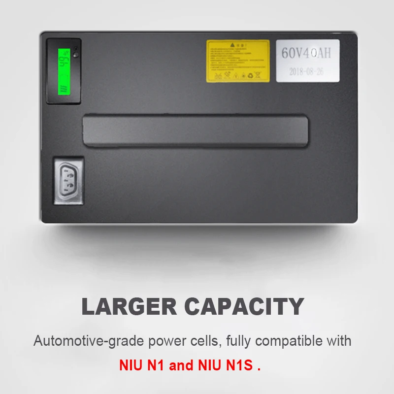 NIU N1 NIS ELECTRIC SCOOTER LITHIUM BATTERY 60V BMS LI-ION BATTERY LONG RANGE STRONG POWER N series lithium battery
NIU N1 NIS ELECTRIC SCOOTER LITHIUM BATTERY 60V BMS LI-ION BATTERY LONG RANGE STRONG POWER N series lithium battery