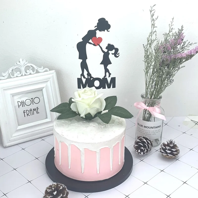New Cartoon Mom Birthday Cake Toppers Black Paper Card Mother's Day Party Cake Topper for Mother's Day Gift Dessert Decoration
New Cartoon Mom Birthday Cake Toppers Black Paper Card Mother's Day Party Cake Topper for Mother's Day Gift Dessert Decoration