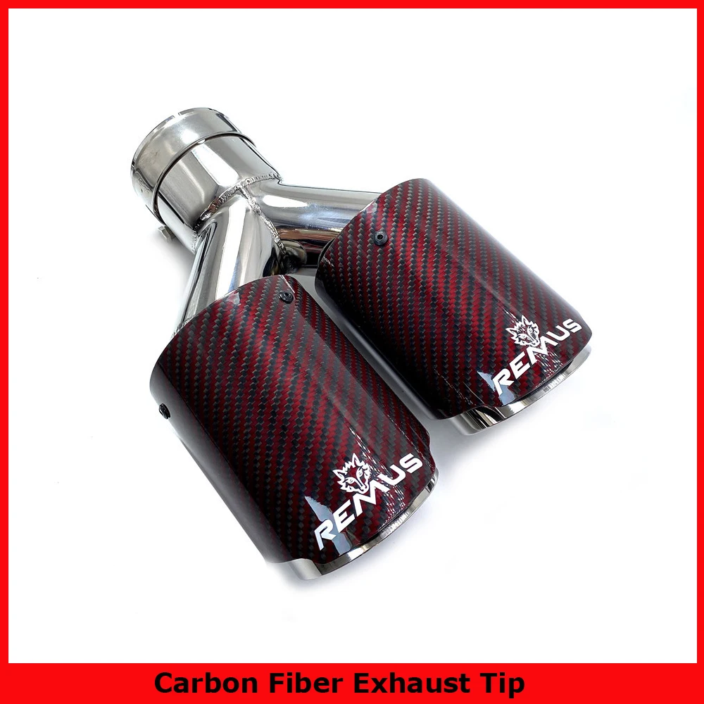 Hot Car Modification Remus Universal Dual Sandy Automobile Exhaust Pipe Muffler Tip Red Carbon Fiber Car Exhaust Tip Muffler
Hot Car Modification Remus Universal Dual Sandy Automobile Exhaust Pipe Muffler Tip Red Carbon Fiber Car Exhaust Tip Muffler