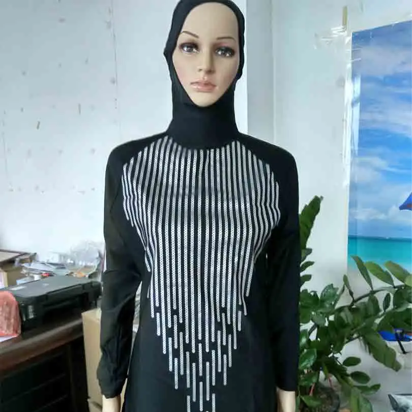 Women Floral Muslim Swimwear Sport Clothing Plus Size Modest Full Cover Female Swimsuit Beach Sequins Swimsuit
Women Floral Muslim Swimwear Sport Clothing Plus Size Modest Full Cover Female Swimsuit Beach Sequins Swimsuit