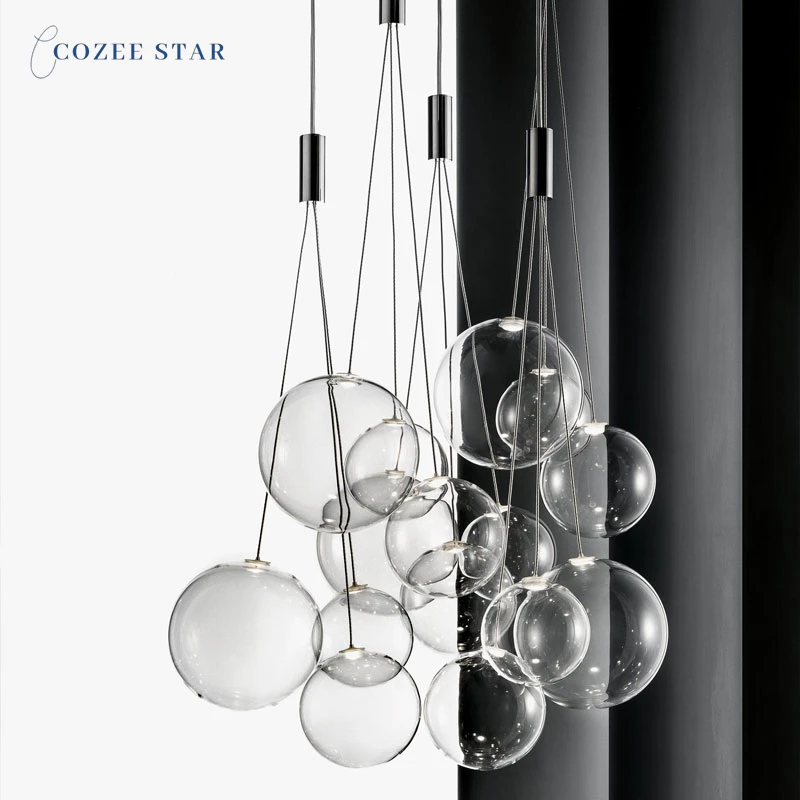 Nordic LED Chandeliers Lighting Modern Ball Glass Metal Smoky Gray Rose Gold Clear Pendant Lights bedroom Living Room Lamps
Nordic LED Chandeliers Lighting Modern Ball Glass Metal Smoky Gray Rose Gold Clear Pendant Lights bedroom Living Room Lamps