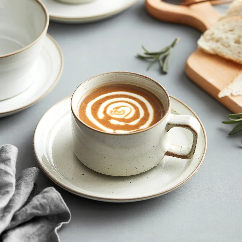Coarse Pottery Mugs Coffee Cups 250-400ml Ceramic Mug Househould Handgrip Cup Retro Saucer Drinkware Eco Friendly
Coarse Pottery Mugs Coffee Cups 250-400ml Ceramic Mug Househould Handgrip Cup Retro Saucer Drinkware Eco Friendly