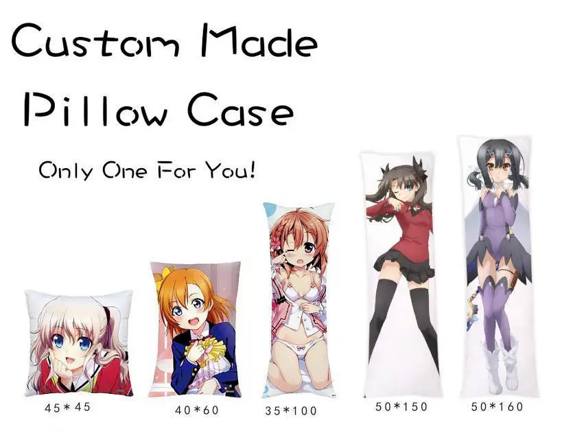 Japanese Anime Custom Made DIY Hugging Body Pillow Cover Case Personalized Otaku Dakimakura Pillowcases for gifts
Japanese Anime Custom Made DIY Hugging Body Pillow Cover Case Personalized Otaku Dakimakura Pillowcases for gifts