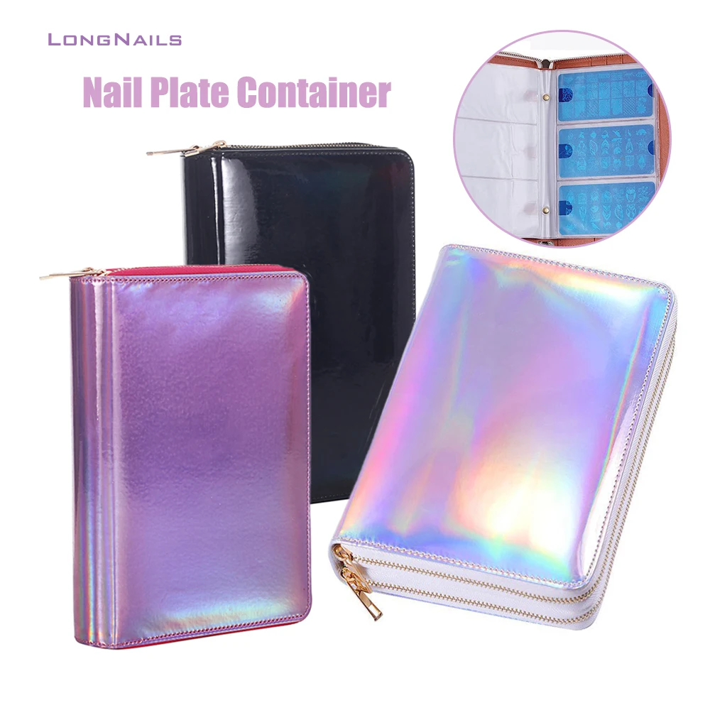 96/216slots Nail Plate Storage Pack Laser Silver Double Zipper Stamping Template Container Bag PVC Pink Nail Art Plate Bag TD018
96/216slots Nail Plate Storage Pack Laser Silver Double Zipper Stamping Template Container Bag PVC Pink Nail Art Plate Bag TD018