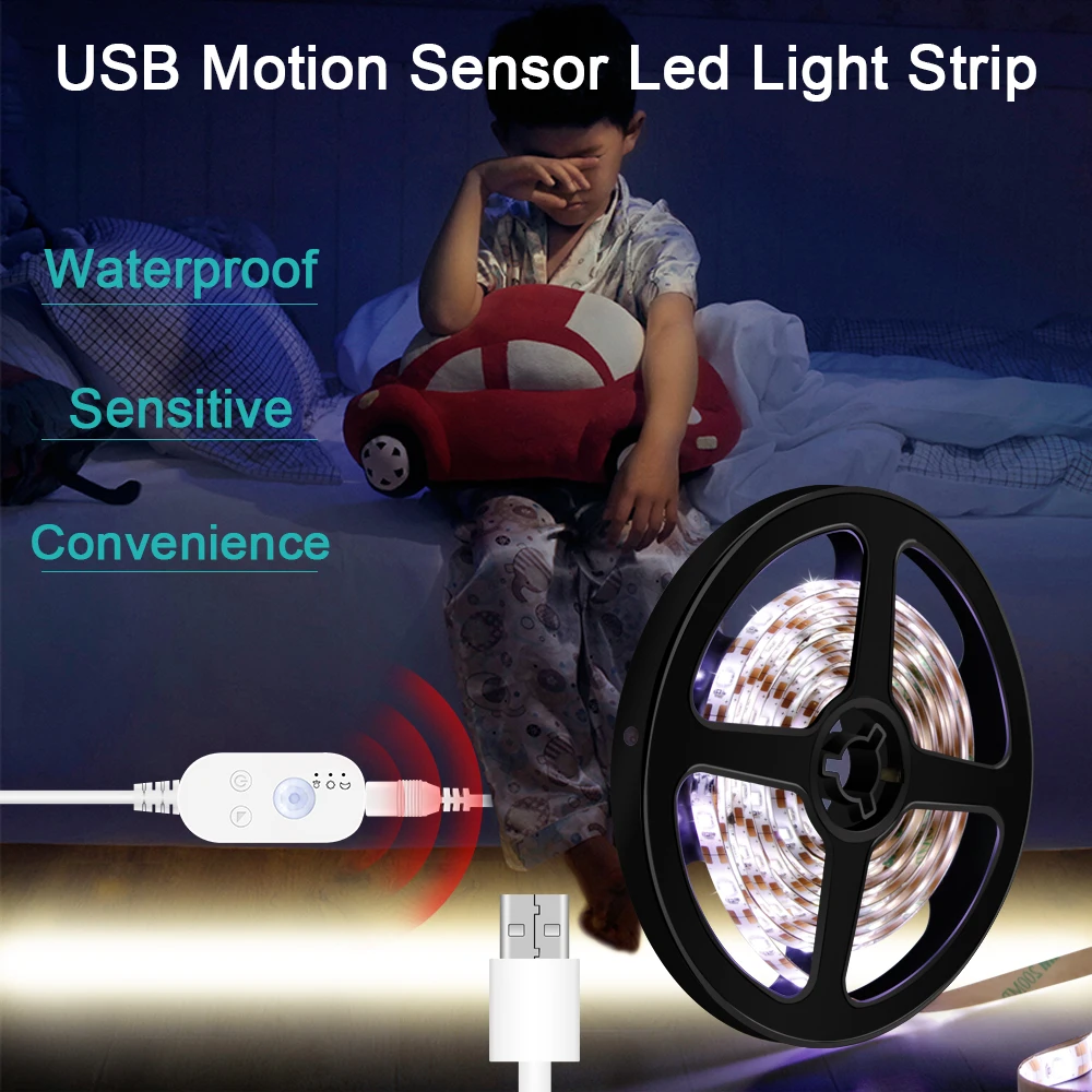 LED Motion Sensor Light Strip USB Cabinet Lamp Bar LED Bedroom Wardrobe Night Light 0.5 1 2 3 4 5M For Living room Stair Kitchen
LED Motion Sensor Light Strip USB Cabinet Lamp Bar LED Bedroom Wardrobe Night Light 0.5 1 2 3 4 5M For Living room Stair Kitchen