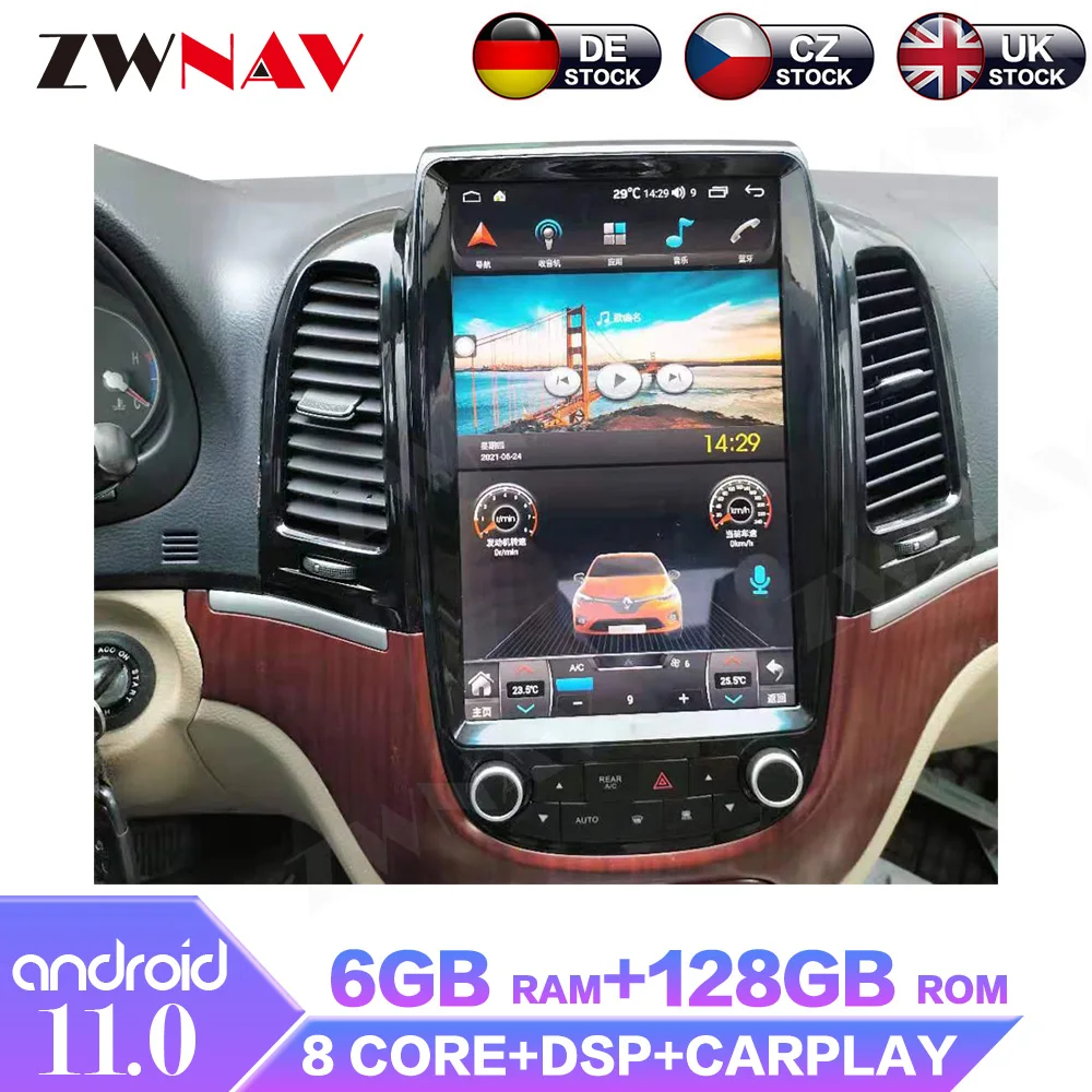 Android11.0 6 + 128 ГБ для Hyundai Santa Fe 2006 - 2012 IPS экран автомобильное радио мультимедийный головное устройство плеер GPS навигация DSP Carplay
Android11.0 6 + 128 ГБ для Hyundai Santa Fe 2006 - 2012 IPS экран автомобильное радио мультимедийный головное устройство плеер GPS навигация DSP Carplay