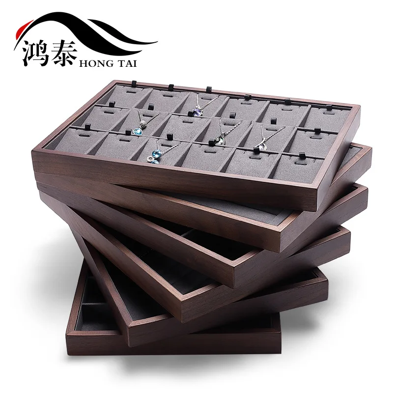 Black walnut jewelry storage tray ring earrings necklace jewelry display tray window display props in stock
Black walnut jewelry storage tray ring earrings necklace jewelry display tray window display props in stock