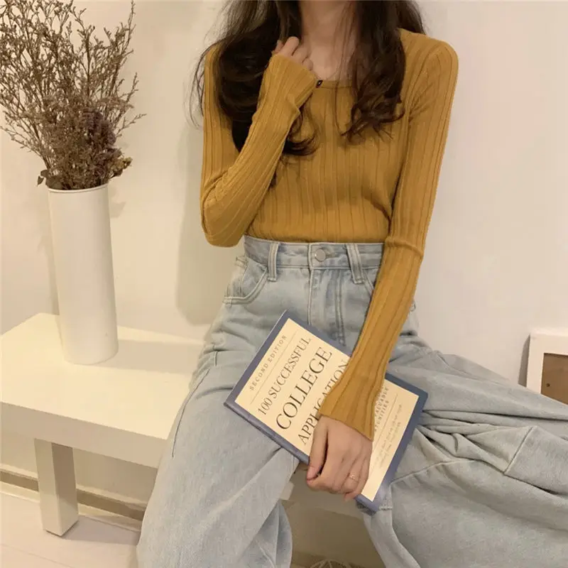 Woman Sweaters Pull Hiver Knitted Women's Autumn and Winter Retro Square Collar Top Femme Chandails
Woman Sweaters Pull Hiver Knitted Women's Autumn and Winter Retro Square Collar Top Femme Chandails