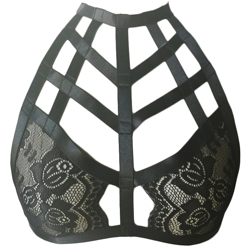 Hollow Lace Body Harness Goth Sexy Lingerie Crop Top Body Cage Black Harness Belt Women Bondage Bra Elastic Adjustable Cage Bra
Hollow Lace Body Harness Goth Sexy Lingerie Crop Top Body Cage Black Harness Belt Women Bondage Bra Elastic Adjustable Cage Bra