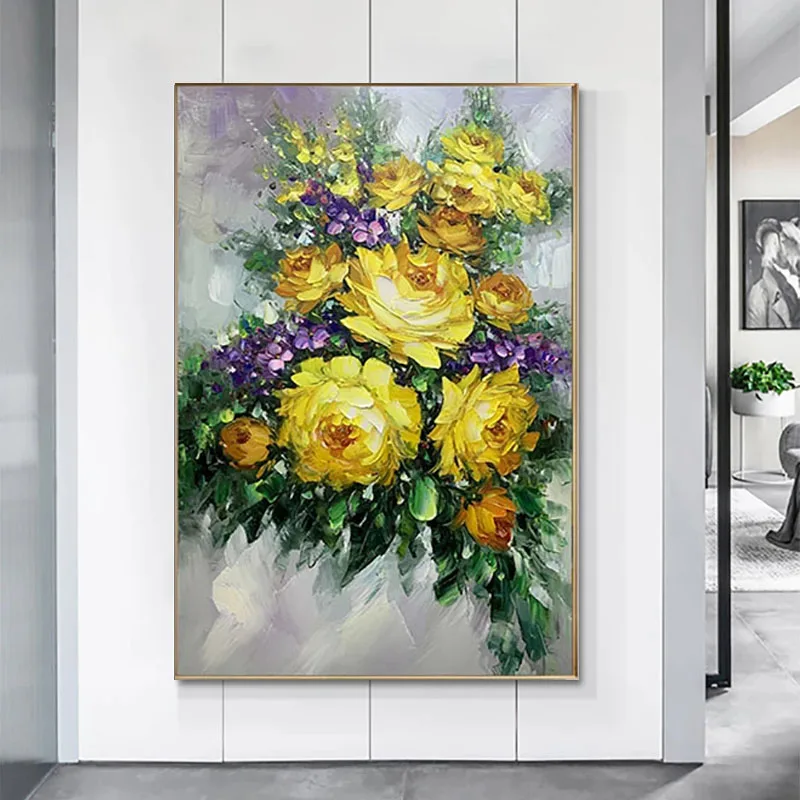 Hand Painted Texture Thick Flower Oil Painting Modern Canvas Oil Painting Handmade Large Wall Art Living Room Salon Decoration
Hand Painted Texture Thick Flower Oil Painting Modern Canvas Oil Painting Handmade Large Wall Art Living Room Salon Decoration