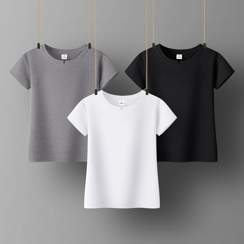 Women Soft Cotton T-shirt O-NECK Solid color Lady Tees Short Sleeve Summer Women's clothing All match Female T-shirts Women Cot
Women Soft Cotton T-shirt O-NECK Solid color Lady Tees Short Sleeve Summer Women's clothing All match Female T-shirts Women Cot
