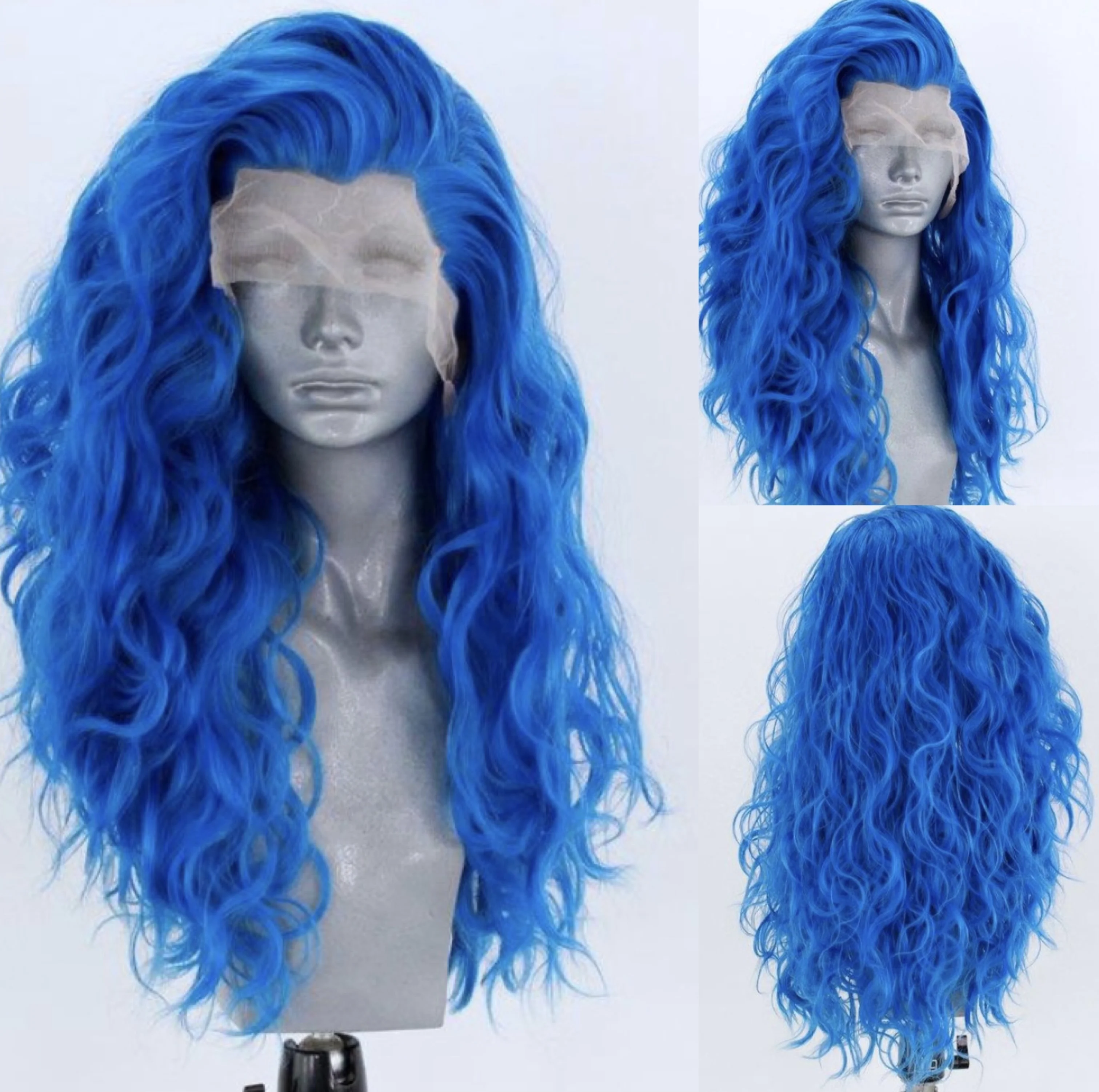 Blue Body Wave Lace Front Wigs for Women Synthetic Hair Glueless Lace Wigs Natural Hairline Heat Resistant Fiber Hair Wigs
Blue Body Wave Lace Front Wigs for Women Synthetic Hair Glueless Lace Wigs Natural Hairline Heat Resistant Fiber Hair Wigs