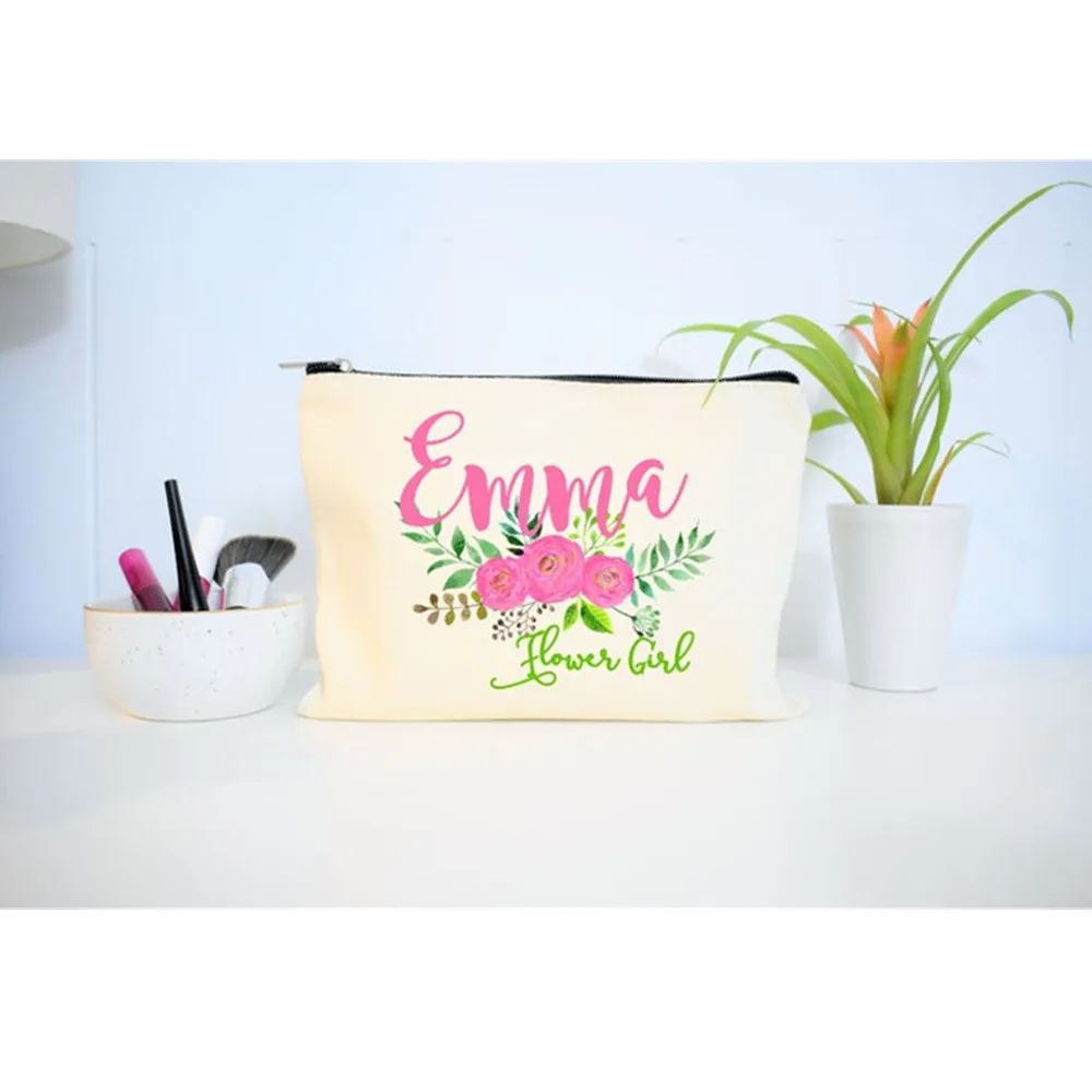 Bridesmaid gift bag personalized flowers bride to be Cosmetic Makeup bag wedding favor gifts bridal shower hen Party decoration
Bridesmaid gift bag personalized flowers bride to be Cosmetic Makeup bag wedding favor gifts bridal shower hen Party decoration
