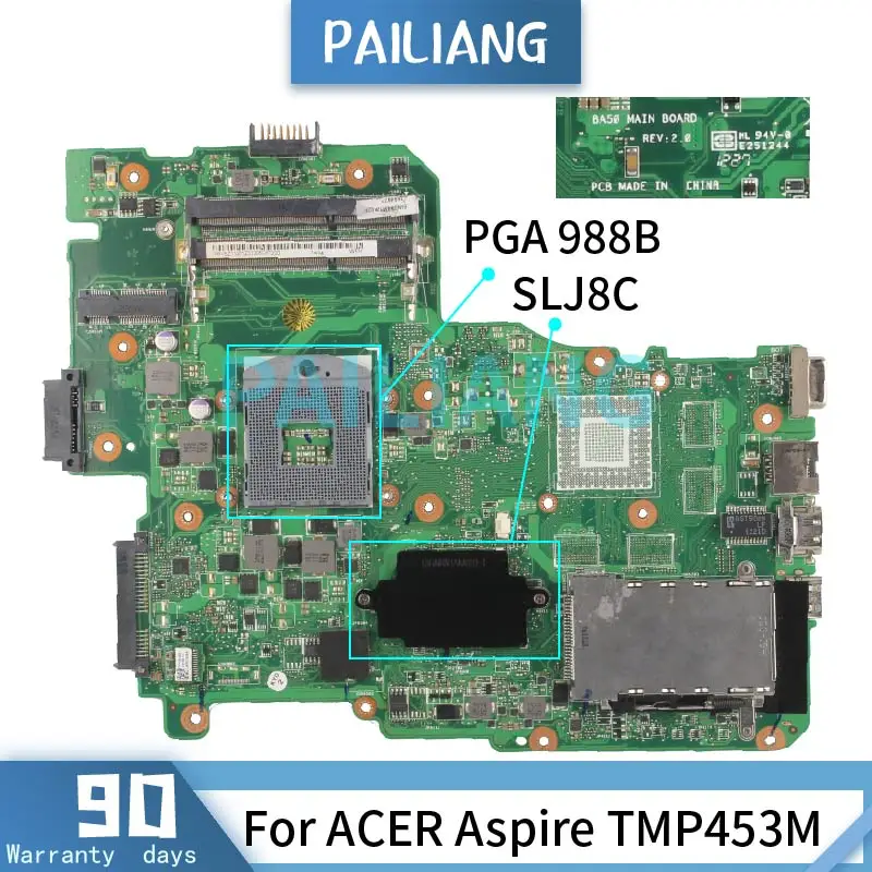 Mainboard For ACER Aspire TMP453M HM77 Laptop motherboard NBV6Z1100 SLJ8C BA50 REV.2.0 DDR3 Tested OK
Mainboard For ACER Aspire TMP453M HM77 Laptop motherboard NBV6Z1100 SLJ8C BA50 REV.2.0 DDR3 Tested OK