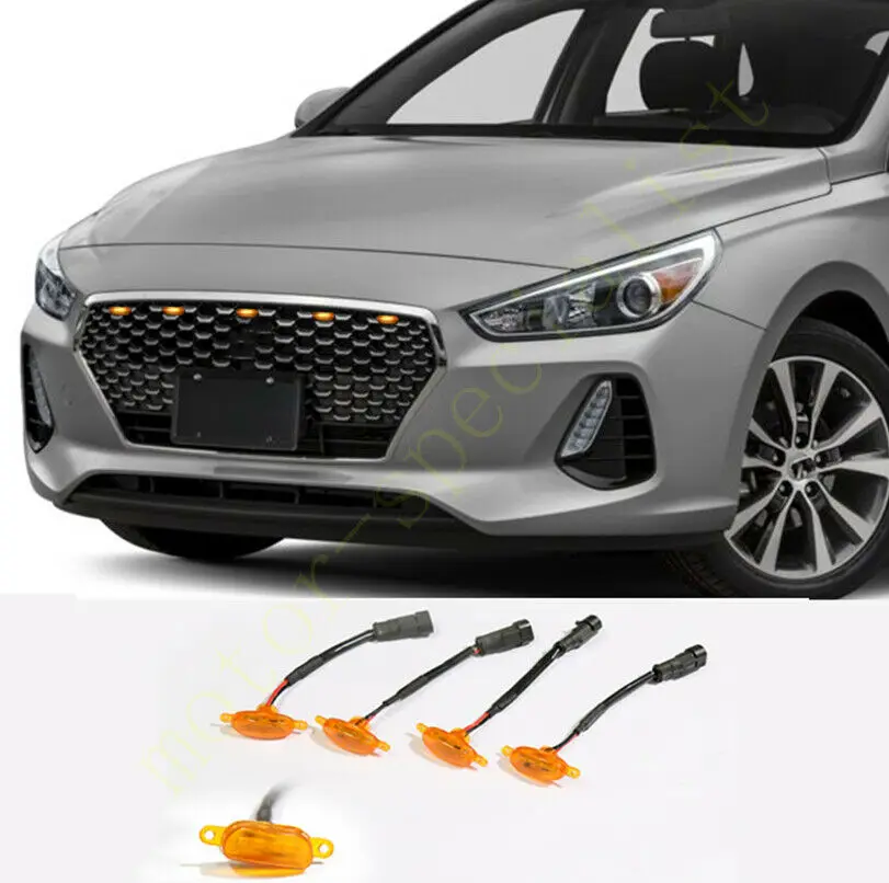 5PCS LED Car Front Grille LED Amber Light Raptor Style Light Kit Decor W/ Wire Speed For Hyundai Elantra GT 2018-2020
5PCS LED Car Front Grille LED Amber Light Raptor Style Light Kit Decor W/ Wire Speed For Hyundai Elantra GT 2018-2020