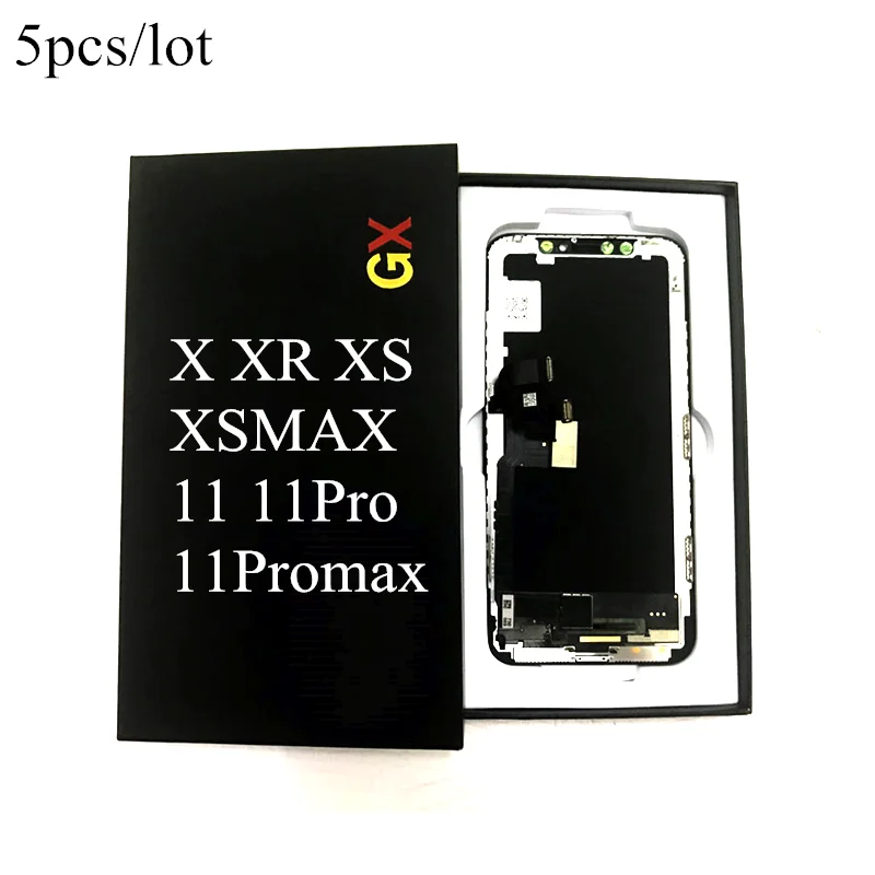 5 шт. GX ЖК-дисплей Pantalla жесткий мягкий дисплей для iPhone X XR XSMax сенсорный экран дигитайзер в сборе для iPhone 11 Pro Max без битых пикселей
5 шт. GX ЖК-дисплей Pantalla жесткий мягкий дисплей для iPhone X XR XSMax сенсорный экран дигитайзер в сборе для iPhone 11 Pro Max без битых пикселей